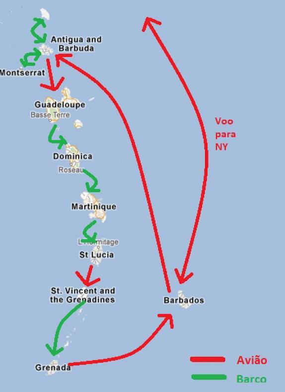 Nossa quinta viagem ao caribe, fazendo as ilhas do leste do arquipélago. Onde é possível fazer de barco, nós fazemos!